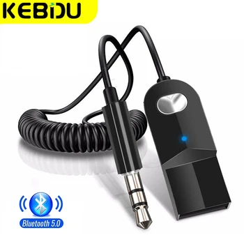 KEBIDU אלחוטית Bluetooth Aux מקלט Dongle מתאם USB ל-3.5 מ 