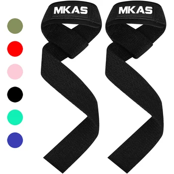 MKAS 1 זוג כושר רצועות הרמה כושר בכפפות אנטי להחליק יד עוטפת רצועות יד תמיכה הרמת משקולות Powerlifting אימון