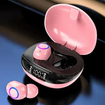 F8 אלחוטית, אוזניות Bluetooth תואם-5.0 ב-האוזן אוזניות עמיד למים תצוגה דיגיטלית Gaming Headset беспроводные наушники