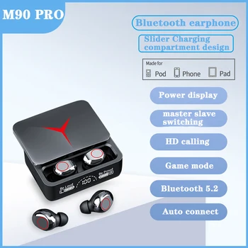 Bluetooth 5.3 אלחוטית TWS אוזניות עמיד למים רעש מבטל המשחק אוזניות עם מסך LED HiFi מוסיקה ספורט אוזניות עבור טלפון