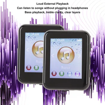 נגן MP3 HiFi Lossless 1.8 אינץ מסך מגע תומך הקלטה 8G נגן MP3 עם רמקול של הספר האלקטרוני