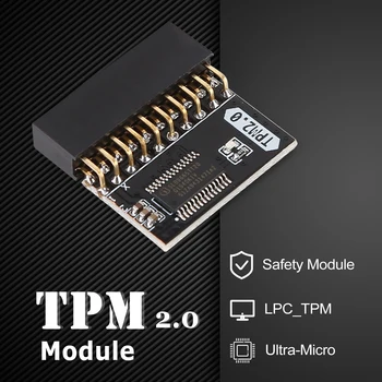 2/1 יח 'TPM 2.0 הצפנת אבטחה מודול החלפת החלק לוח אם כרטיס 4 ג' יגה בייט TPM מרחוק כרטיס 20-1 Pin עבור Gigabyte פלטפורמה