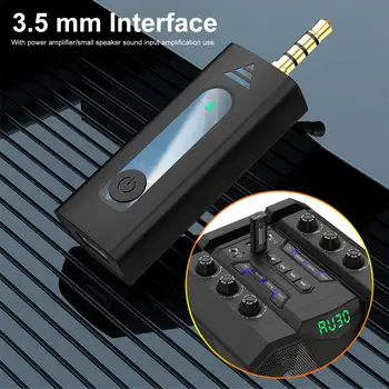1 סט תכליתי 20Hz-20KHz מיקרופון אלחוטי Plug And Play הקלטה ניטור הדהוד מיקרופון אלחוטי הקלטה