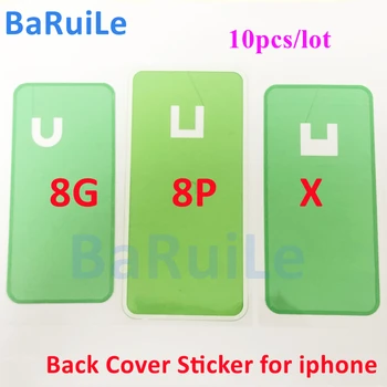 BaRuiLe 10pcs הכיסוי האחורי מדבקה עבור iphone X 8 פלוס XS מקס XR 11 Pro מקס 12 13 14 סוללה הדלת מדבקה דבק תיקון חלקים