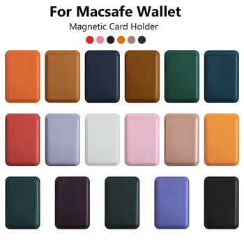 על Magsafe מגנטי עור חריץ כרטיס בעל הארנק מקרה עבור iPhone 14 Pro מקס 13 12 11 עבור Samsung S23 אולטרה S22 אביזרים