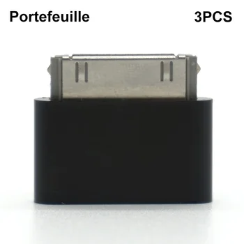 Portefeuille 3PCS מיקרו USB נקבה ל-30 פינים זכר מטען כבל מתאם עבור Apple iPhone 4S 4 S 3GS iPad iPhone4 iPhone4S תשלום