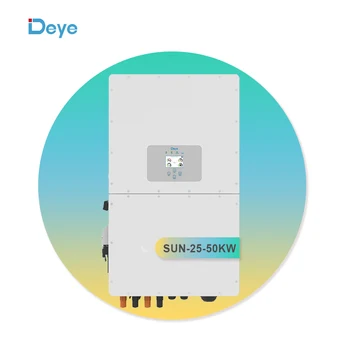 במלאי Deye היברידית מהפך 25kw 30kw 40kw 50KW תלת פאזי 3 MPPT לאחסון אנרגיה Deye Solar inverter