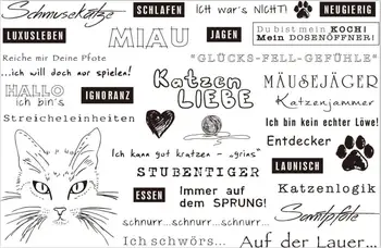 גרמנית חתול שקוף ברור חותמת סיליקון/ים עבור DIY עיצוב אלבומים/אלבום תמונות מעוצב נקי חותמת A919