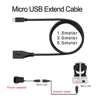 Micro USB כבל מאריך 5V2A כוח מתאם מיקרו USB להאריך כבל 1 מטר 3m 5mr עבור ה-IP Camere / מוצרים אלקטרוניים