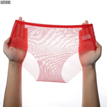 אולטרה דק שקוף תחתוני נשים סקסיים הלבשה תחתונה ארוטית לראות דרך רשת תחתונים בתוספת גודל M L XL