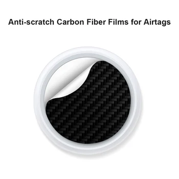 מגן Flims שחור מדבקת מגן מסך סרטים אפל AirTag סיבי פחמן Anti-Scratch מגן מדבקה