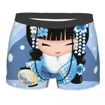 מותאם אישית החורף Kokeshi בובה תחתונים גברים למתוח גיישה יפנית בקימונו ילדה חמוד 
 תחתון בוקסר