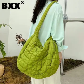 [BXX] גדול מזדמן Crossbody תיק 2023 אופנה חדשה לנשים של הכתף מוצק צבע שקיות קיבולת גדולה קניות תיק 8S028