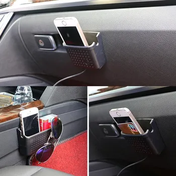 למכונית תיבת אחסון נייד מחזיק טלפון Bluetooth עמודים מרובי-משתמשים בכלים אוטומטי מכולות מארגן כיס אביזרים התיבה גדול גודל
