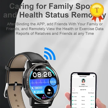 החדש בריאות שעון חכם א. ק. ג. קצב הלב, לחץ הדם מדחום מרחוק אכפת לי תצוגת מזג אוויר Smartwatch עבור Xiaomi IOS pk p3a