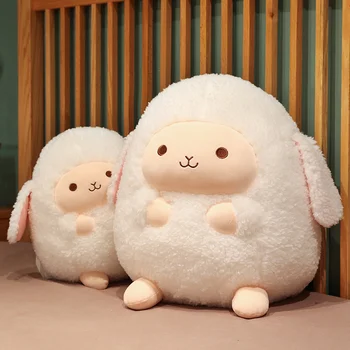חמוד Dreamful אנג ' ל כבשה צעצועים קטיפה, פרווה של חיות כבש בובת כרית תינוקות ילדים בנות Kawaii מתנת יום הולדת קישוט החדר