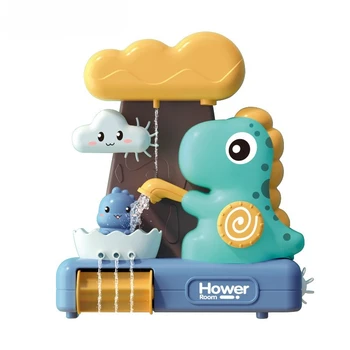 כיף דינוזאור ילדים צעצועי אמבטיה בעלי חיים קריקטורה מסתובב פראייר גלגל מים תינוק אמבטיה ממטרה אמבטיה מקלחת שחק משחקי צעצוע