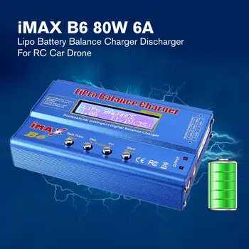 iMAX B6 80W 6א שאיבת שומן NiMh Li-ion Ni-Cd RC איזון מטען 10W 2A Discharger עבור מכוניות RC מסוק מל 