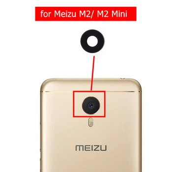 2pcs עבור Meizu M2/ M2 מיני מצלמה עדשת זכוכית מאחור עדשת מצלמה אחורית עם דבק 3M על Meizu M2 החלפת תיקון חלקי חילוף