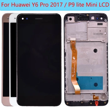 AAA איכות Y6 Pro 2017 LCD עבור Huawei-9 לייט מיני מסך LCD עם מסגרת מסך מגע החלפה SLA L02 L22 L03 תצוגת LCD