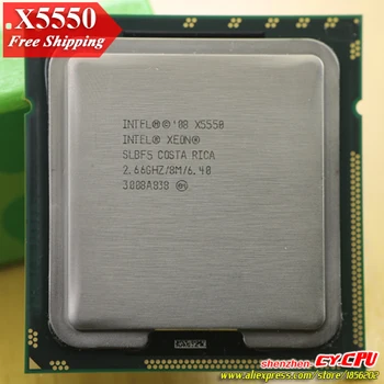 Intel Xeon X5550 המעבד /2.66 GHz /LGA1366/8MB L3 Cache/Quad-Core/ server CPU משלוח חינם,יש למכור X 5570 CPU