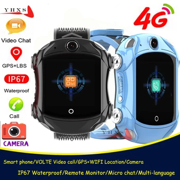 IP67 עמיד למים חכם 4G מצלמה מרחוק GPS WI-FI ילד סטודנט מכונית ספורט שעון היד שיחת וידאו מוניטור לאתר את מיקום הטלפון לצפות
