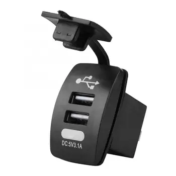 12-24V עמיד למים Dual USB מטען שקע לשקע החשמל 3.1 עבור המכונית הסירה רכב נייד USB מטען מתאם