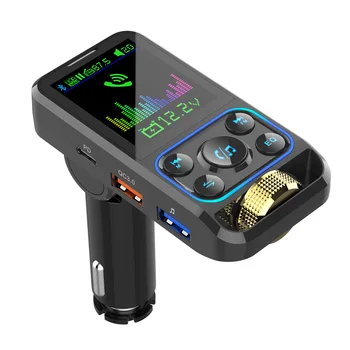 BC83 כפולה טעינה מהירה לרכב Bluetooth נגן MP3 Plug-in כרטיס כונן הבזק מסוג USB מטען משדר FM גבוה בס EQ התאמת