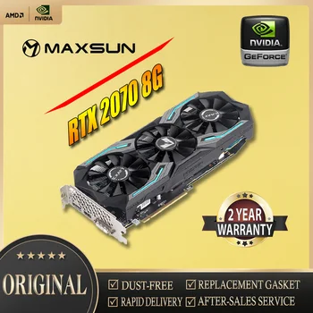MAXSUN NVIDIA GeForce RTX2070 8G 12nm 256bit 8pin GDDR6 משולש אוהדים PCI Express 4.0 x 16 וידיאו כרטיס גרפי GPU פעם