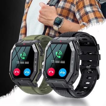 אופנה Smartwatch קצב הלב לחץ דם שעון ספורט החמצן בדם 1.85 אינץ המסך HD IPS-Bluetooth תואם שיחות
