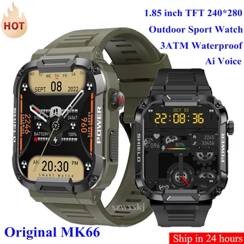 חדש MK66 שעון חכם גברים 1.85 אינץ 400mAh כושר גשש מותאם אישית חיוג קצב הלב IP68, עמיד למים Bluetooth להתקשר ספורט Smartwatch
