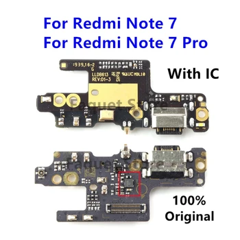 העבודה המקורי טעינה לוח Xiaomi Redmi הערה 7 Note7 Pro-USB מטען מטען חנון מחבר מיקרופון להגמיש כבלים
