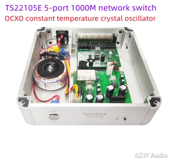 TS22105E 5-Port-1000M, Ethernet Switch, SC החליף OCXO טמפרטורה קבועה מתנד גביש, LT1963A