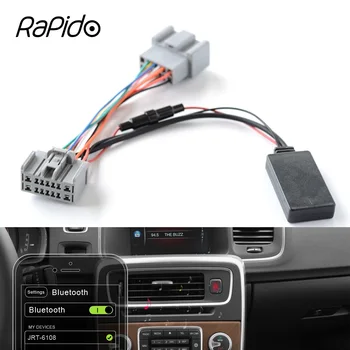 רכב Bluetooth 5.0 מודול AUX IN כבל מתאם עבור וולוו S40 V40 V50 V70 S60 S70 S80 C30-C70 XC70 ISO החיווט Connecto